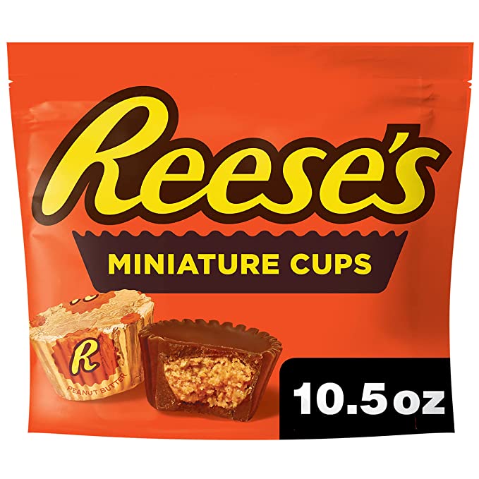 Reese's Miniature Cups Milk Chocolate & Peanut Butter Share Pack, 297 g, Orange