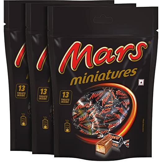 Mars Miniatures Nougat and Caramel Filled Chocolates, 130g