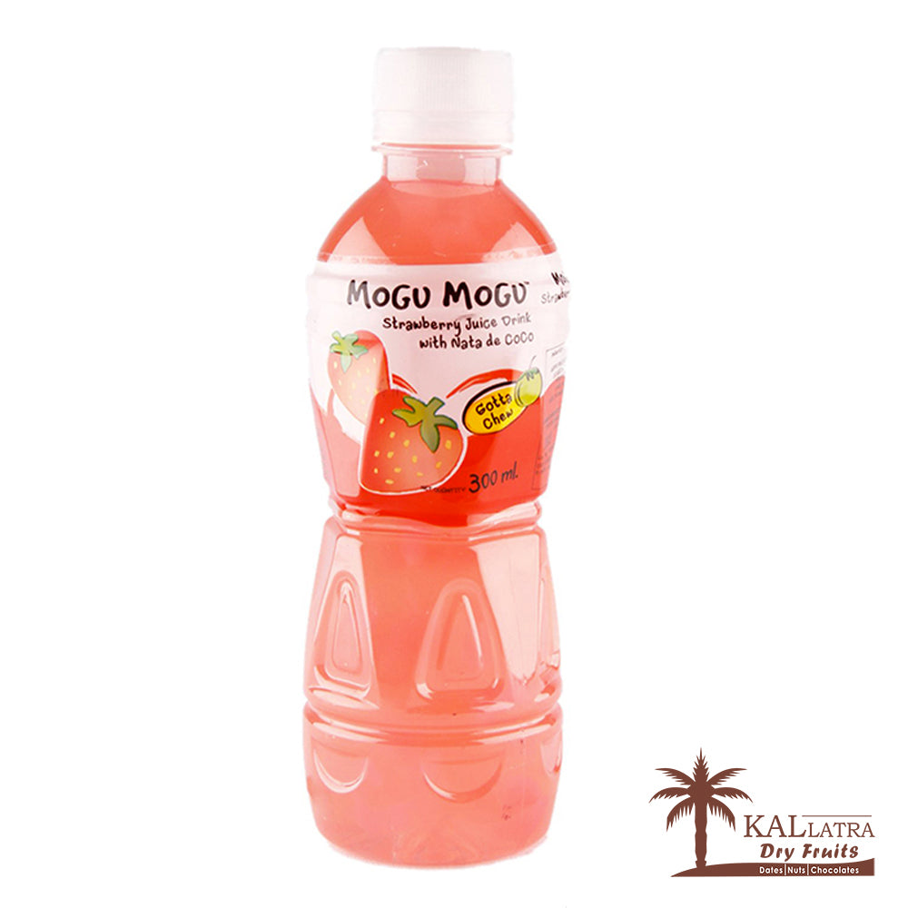 Mogu Mogu Drink Strawberry, 300ml (Bottle)