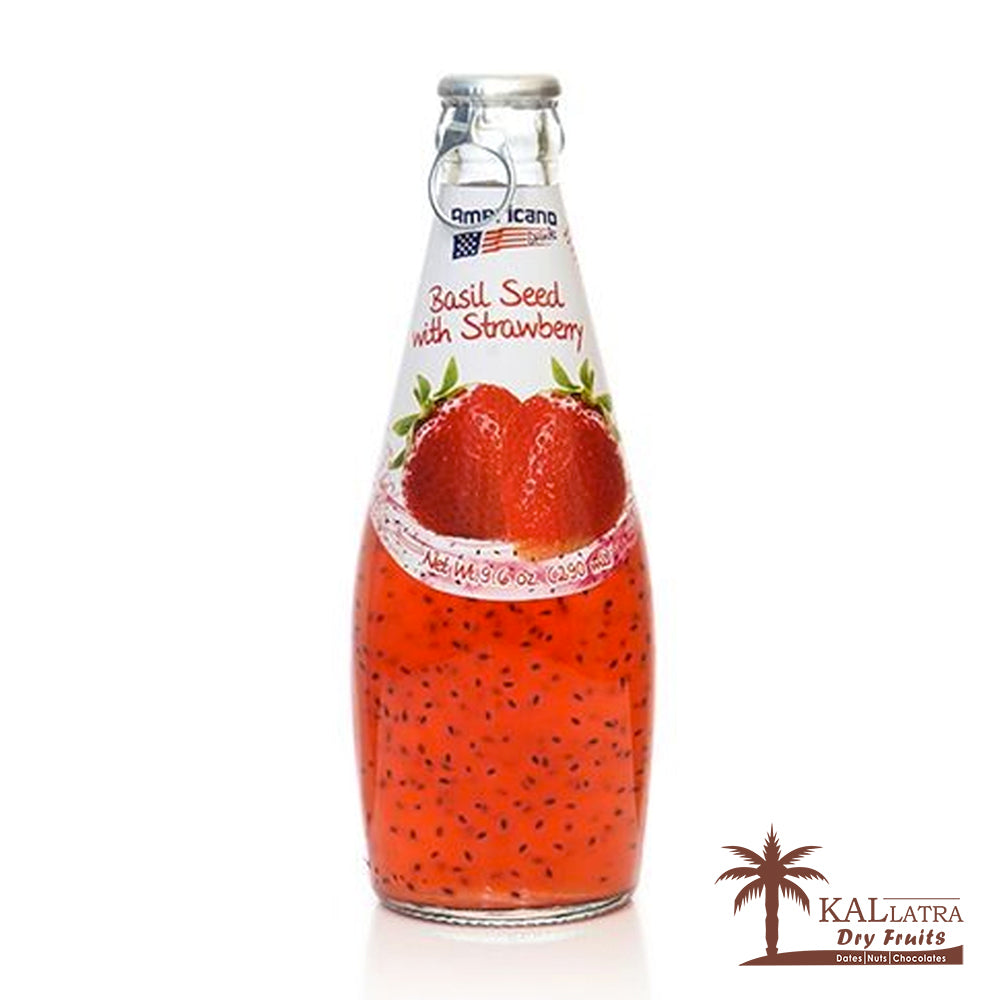 Americano Basil Seed Drink Strawberry 290ml Bottle